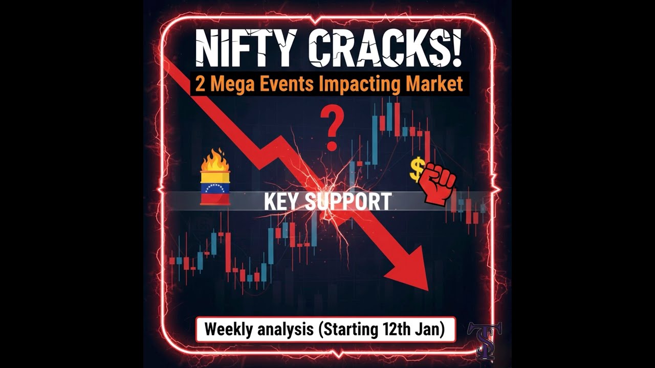 NIFTY CRACKS! 26,000 Support Broken: Is a Bigger Crash Coming? | Weekly Analysis (Starting 12th Jan)