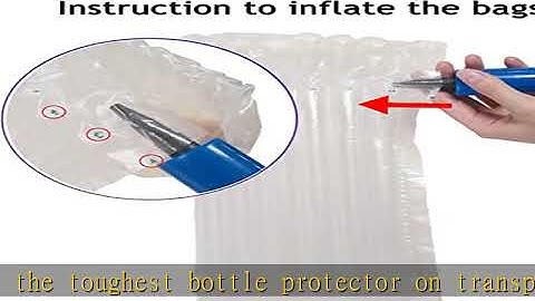 Wine Bottle Travel Protector Bags, Monkkino 8 Packs Inflatable Bubble Cushion Wrap, Safety Choice f