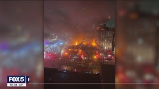 C-Town Supermarket burns in the Bronx