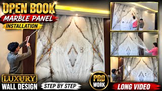 Professional Open Book Marble Panel Installation | Luxury Wall Design 2026 #PVCDesignSurendraSahani