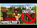 Beating Hardcore Minecraft WITHOUT a crafting table!