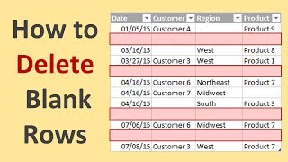 how to delete blank rows in excel