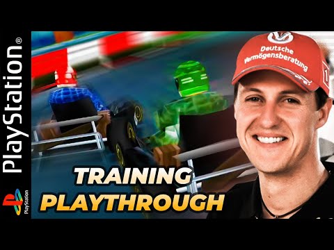 Michael Schumacher Racing World Kart 2002 (PS1) - Training Longplay Playthrough Gameplay