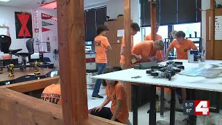 Wentzville high school students work to create fundraising kiosk