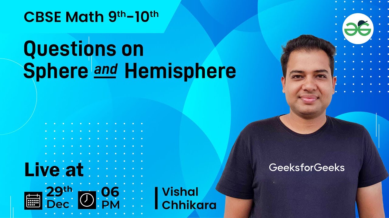 Questions on Sphere And Hemisphere | GeeksforGeeks 9th | 10th - YouTube