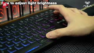 AULA AC208 3IN1 WIRELESS KEYBOARD ชุดเมาส์ + คีย์บอร์ด + แผ่นรองเมาส์