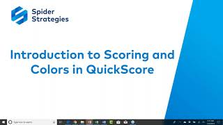 QuickScore Scores and Colors webinar Jan 2019