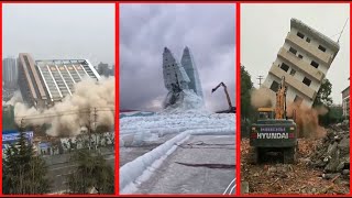 Top Video 3minutes:Construction Demolitions With Industrial Explosive for destroy old building #18