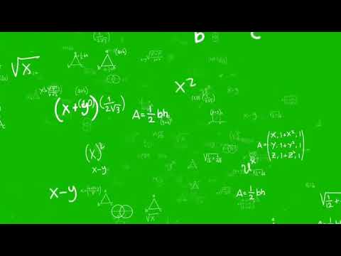 Matematiksel işlemler animasyonu Green Screen - Mathematical operations background animation