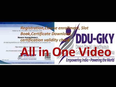 #DDUGKY# #eSOp registration, Course enrollment, Slot booking, Certificate download, validation, 2022