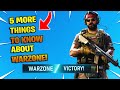 5 MORE MAJOR TIPS TO KNOW ABOUT WARZONE! TIPS AND TRICKS in WARZONE  (MW WARZONE)