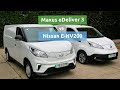 Comparing the Maxus eDeliver 3 and the Nissan E-NV200 electric vans