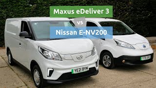 Comparing the Maxus eDeliver 3 and the Nissan ENV200 electric vans