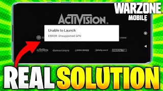 They Lied About Unsupported GPU ERROR in WARZONE MOBILE!