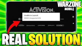 They Lied About Unsupported GPU ERROR in WARZONE MOBILE!