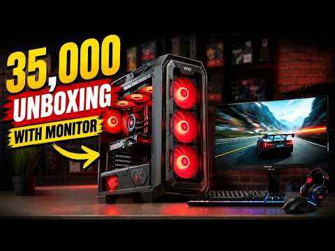 Rs-35,000 Unboxing  Gaming Pc Setup with Monitor | Gaming Pc Wala | Cheap Pc and Monitor for Gaming