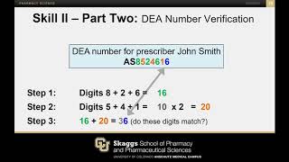 HOSA Pharmacy Skill II: Verifying Controlled Substance Prescription Content and DEA Number