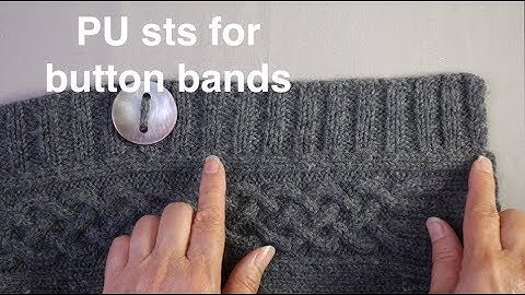 Picking up stitches for a button band
