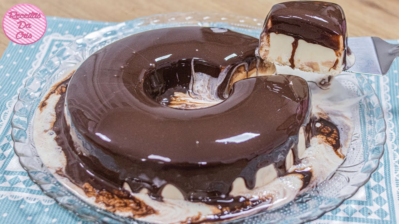 SORVETÃO DE LEITE NINHO CREMOSO COM COBERTURA DE CHOCOLATE | RECEITAS DA CRIS
