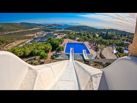 Slip and Fly Water Slide at Adaland Water Park in Kusadasi  Aydin Turkey 💦