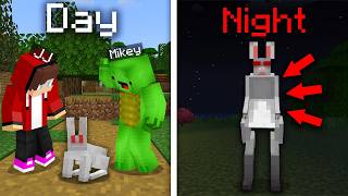JJ and Mikey Found a KILLER Rabbit at NIGHT in Minecraft !? Maizen