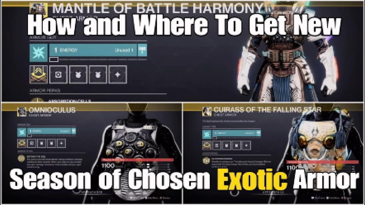 Destiny 2 Season of The Chosen Exotic Armor Guide - YouTube