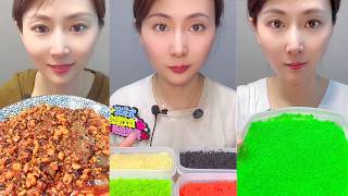 Savory Seafood Bowl with Colorful Roe Trays and Bright Green Roe Plate