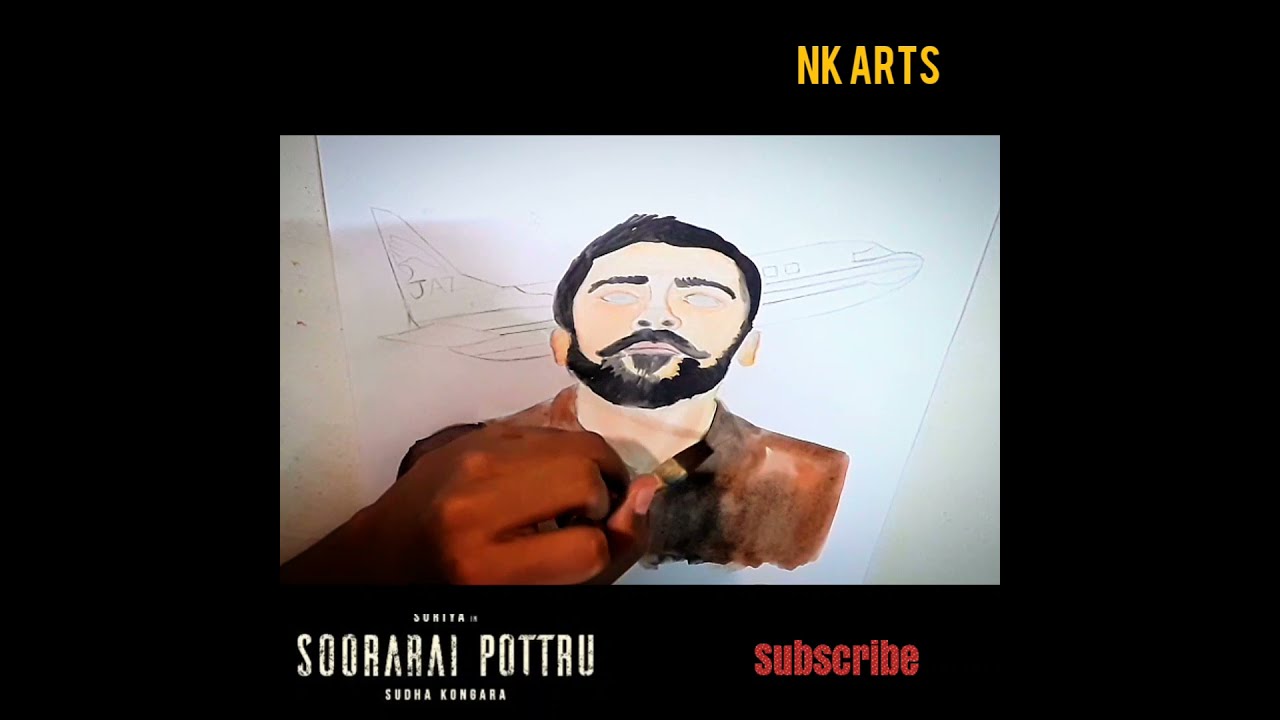 soorarai pottru poster drawing | suriya | prime video | 2D entertainment  | sony music | suda kongra