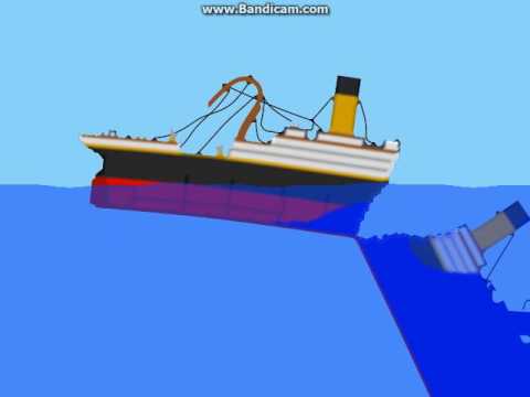 My First Sinking Simulator Vid By Smakkacow - titanic with mcframe 2 split roblox