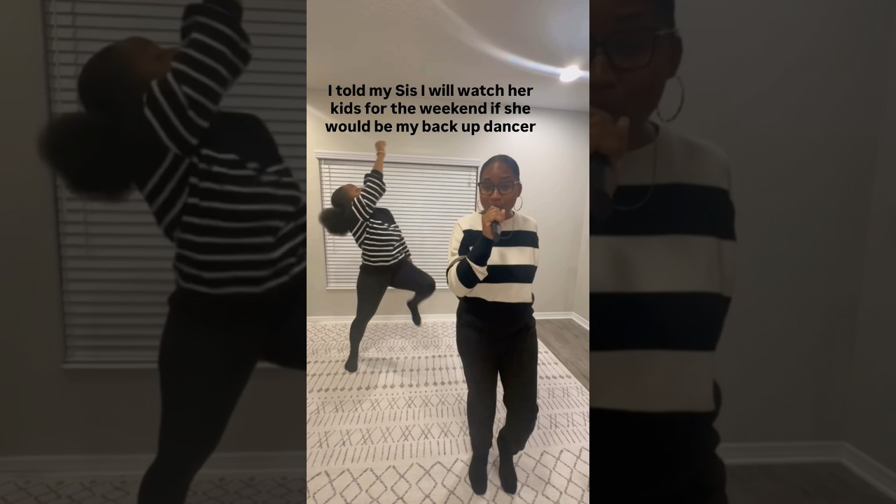 Babysitting turned into a whole concert 😂💃🏾 