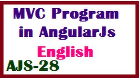 MVC Program AngularJs In English-vlr training