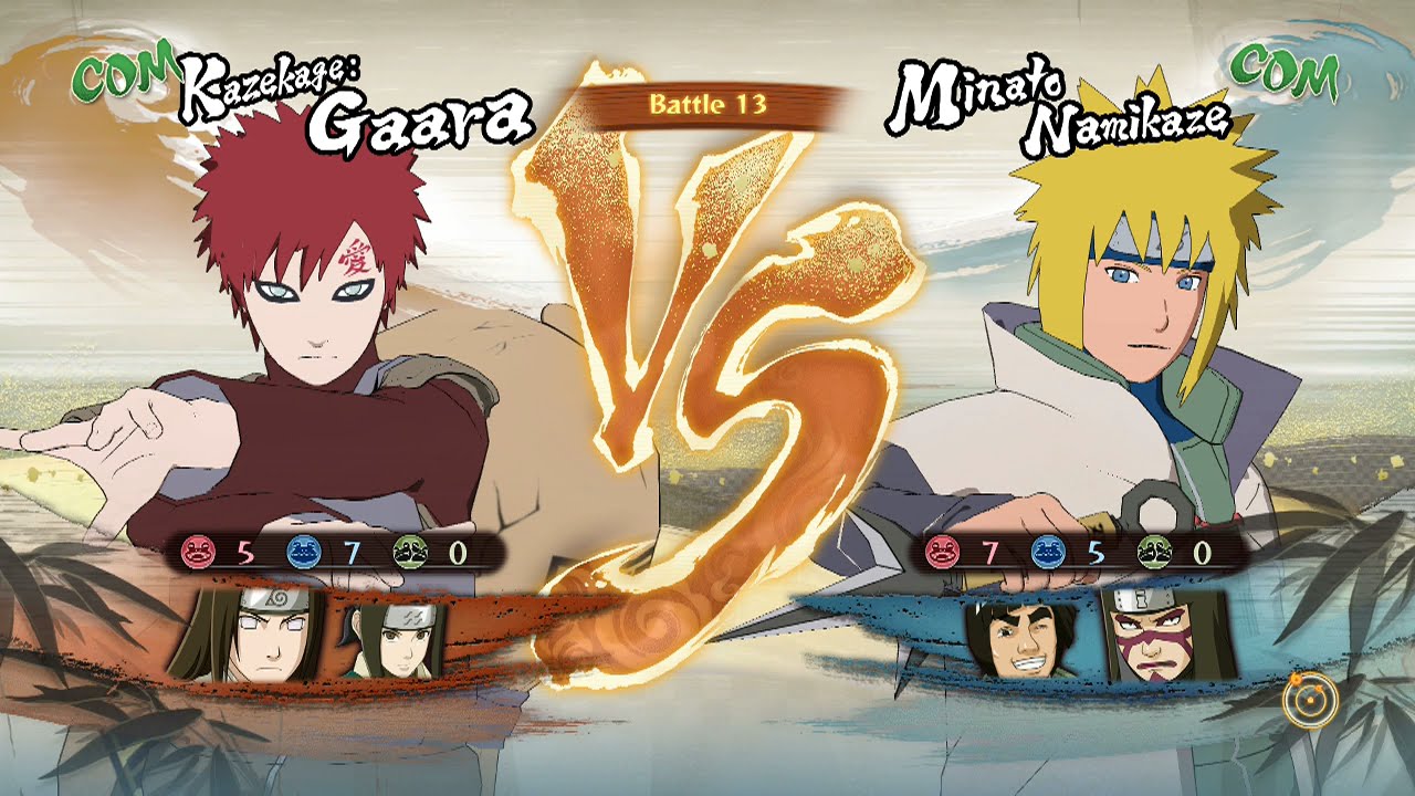 Naruto Shippuden: Ultimate Ninja Storm 4, Gaara/Neji/Haku VS Minato/Might G...