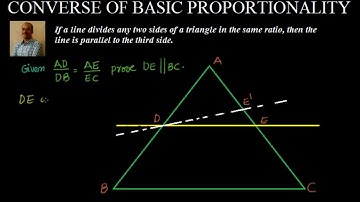 Converse of basic proportionality theorem