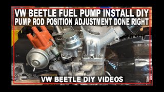 VW Beetle Fuel Pump install  Pump Rod Adjustment Important Information  VW Baja  VW Bus  VW Bug