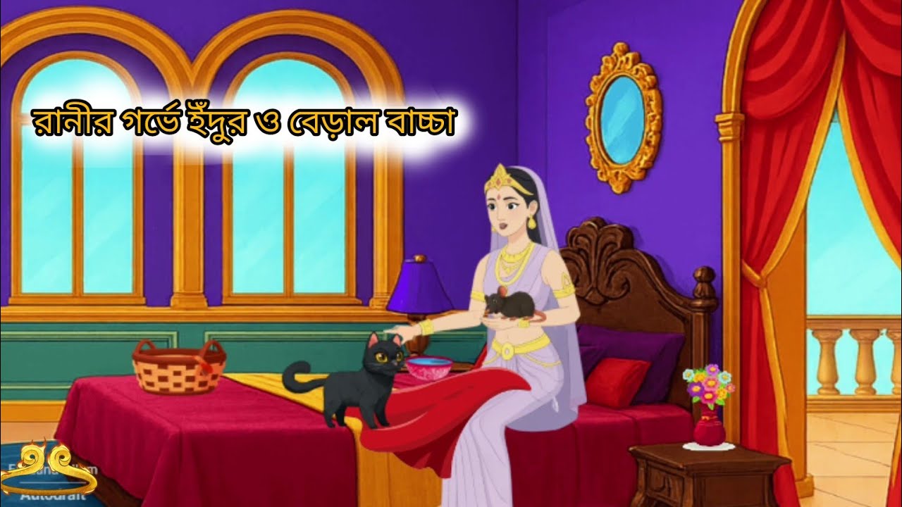 রানীর গর্ভে ইঁদুর ও বিড়াল বাচ্চা | cartoon | Thakurmar Jhuli | Bangla fairy tales | Bangla golpo | 
