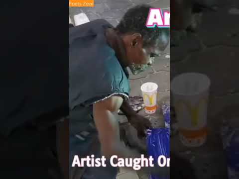 Street Artist गज़ब की drawing बनाई//Amazing drawing made by a Street Artist// facts #shorts#viral