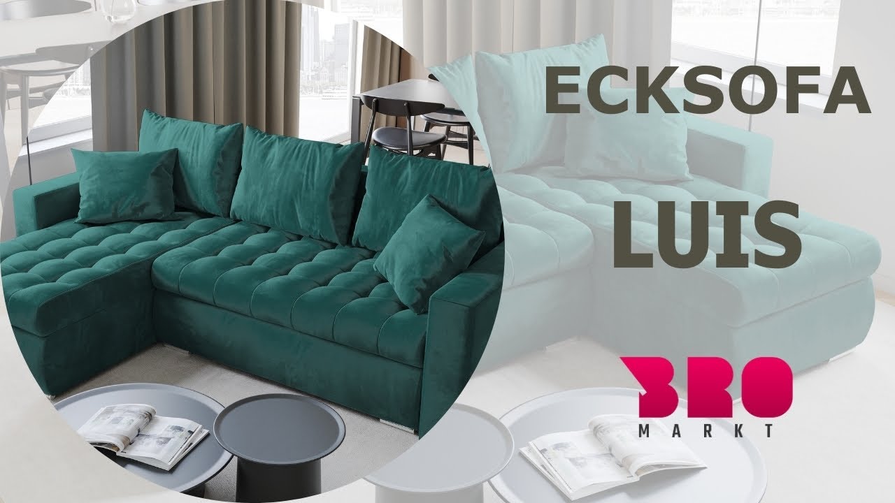 Elegantes Ecksofa LUIS mit Schlaffunktion: Schick und Komfort für Ihr Wohnzimmer | Bromarkt.de