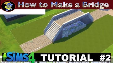 The Sims 4  - Tutorial Of how to Build a Bridge (No CC included)