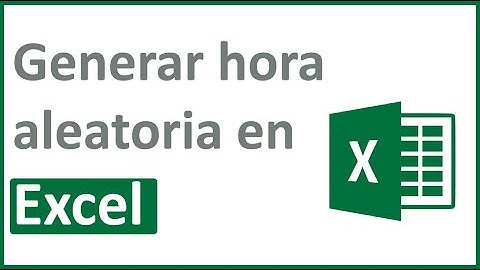 Generar hora aleatoria en Excel