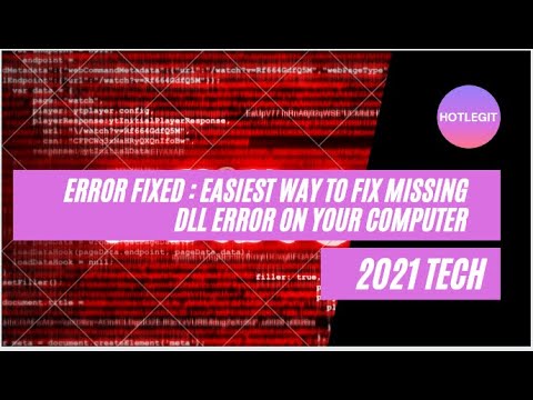 Error fixed : easiest way to Fix Missing DLL error on your Computer. 2021 updated