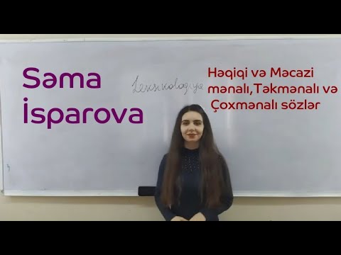 Video: Bir Sözün Neçə Mənası Ola Bilər