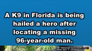 "Good boy, Boomer!" K9 helps find missing 96-year-old man in Florida