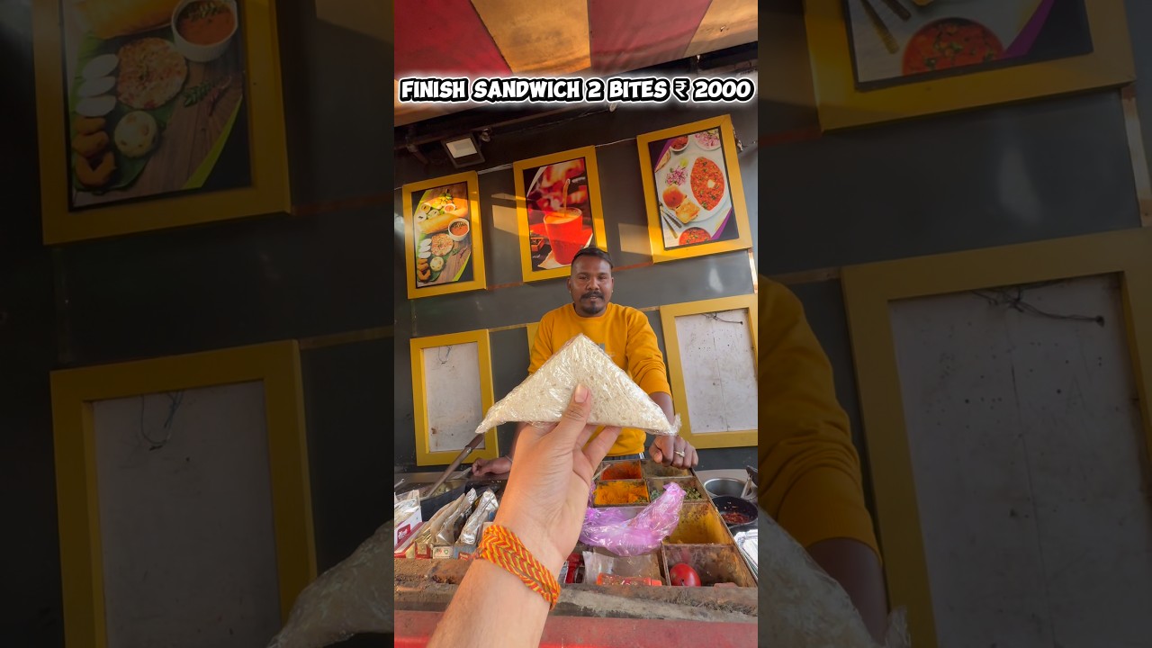 Finish sandwich 2 bites earn ₹ 2000 💰😱 