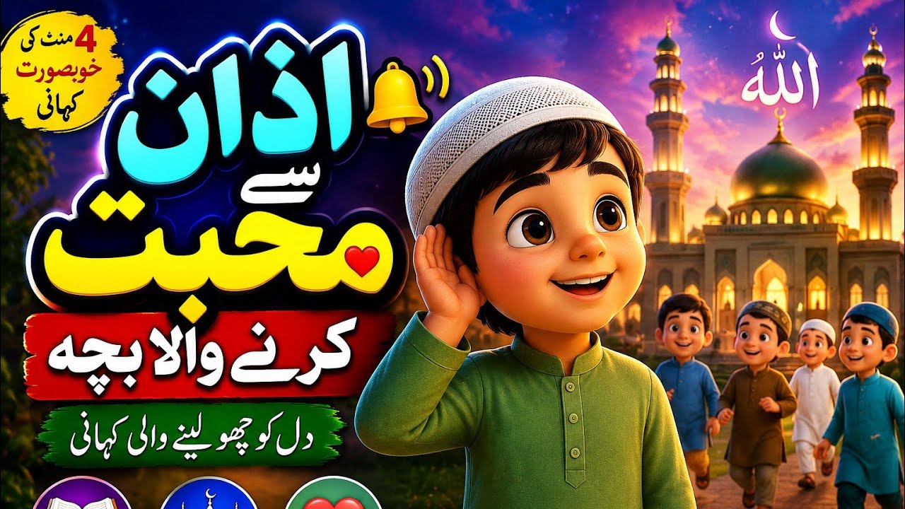 Mohbat Islamic Kids Cartoon! Azan Say Mohbat Karnay Wala Bacha !! Noor Kids ...