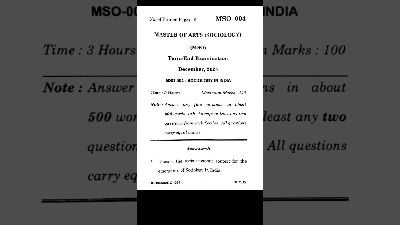 IGNOU MSO 004 Question | December 2025  