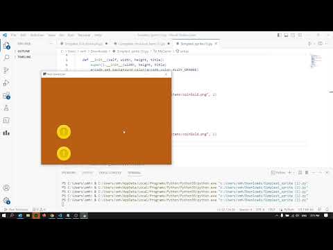 Introduction to working with sprites in Python arcade - video 1 - YouTube