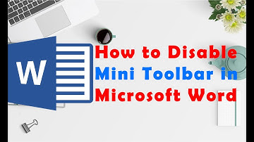 How to Disable Mini Toolbar in MS Word ‖ Banglay IT