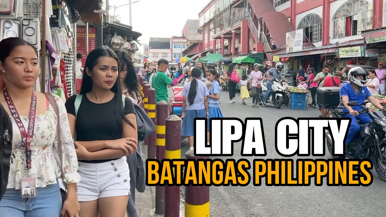 Lipa CITY BATANGAS, PHILIPPINES-Streets and Market scenes [4k] walking tour