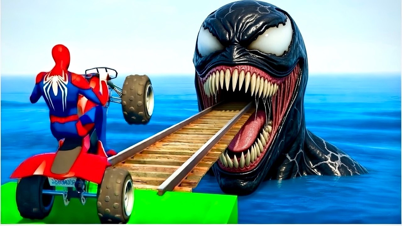 الرجل العنكبوت انقاذ باتمان Spider-Man Rescue batman vs iron man vs venom funny Game GTA 5 superhero