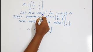 Singular Value Decomposition (SVD) Problem | Full Explanation